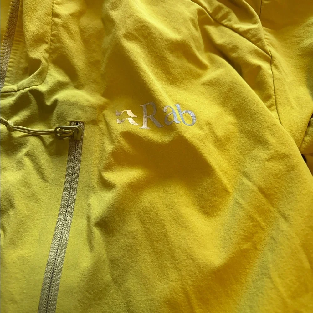 Rab raincoat Yellow Hooded Lightweight Jacket - Picture 3 of 4